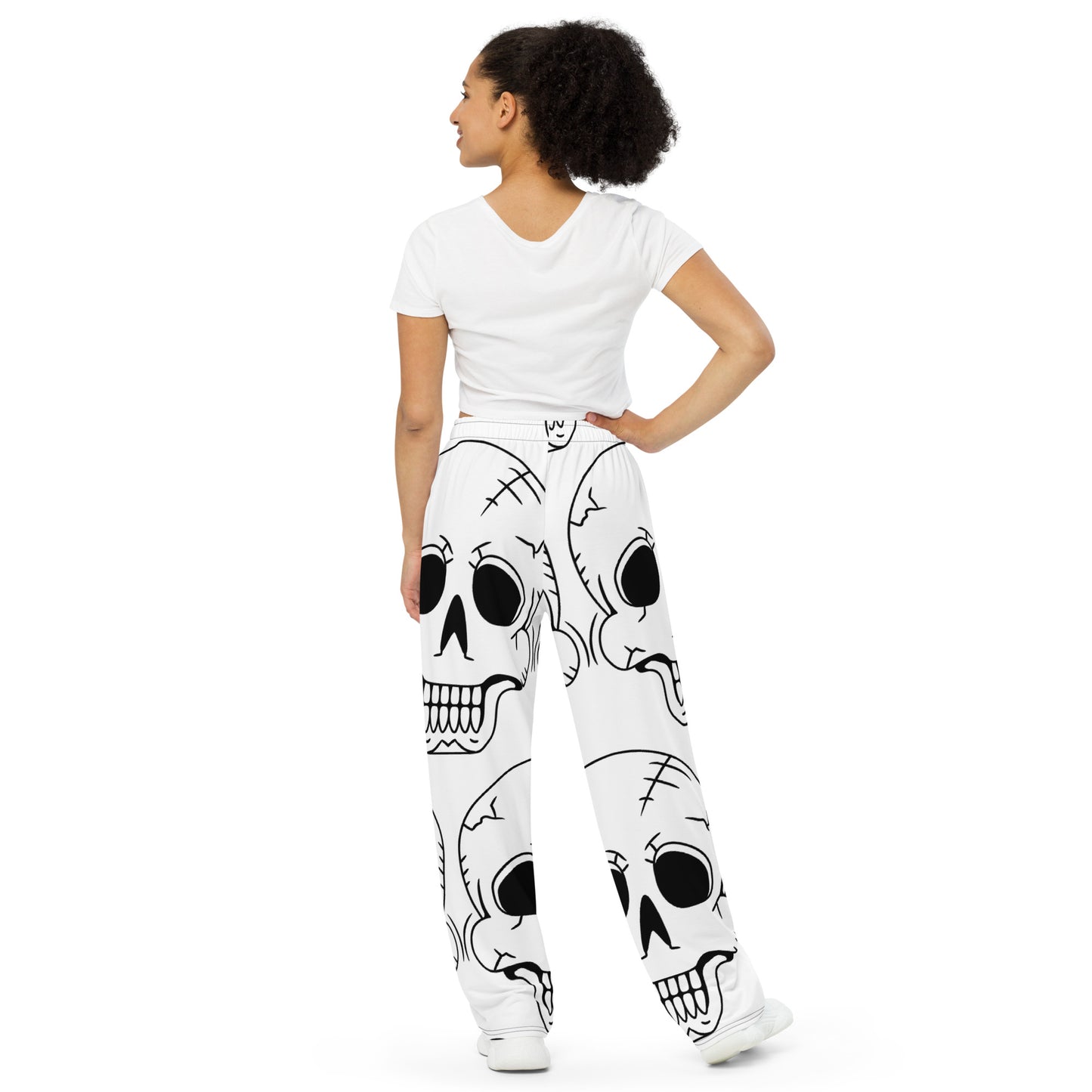 All-over print unisex wide-leg pants