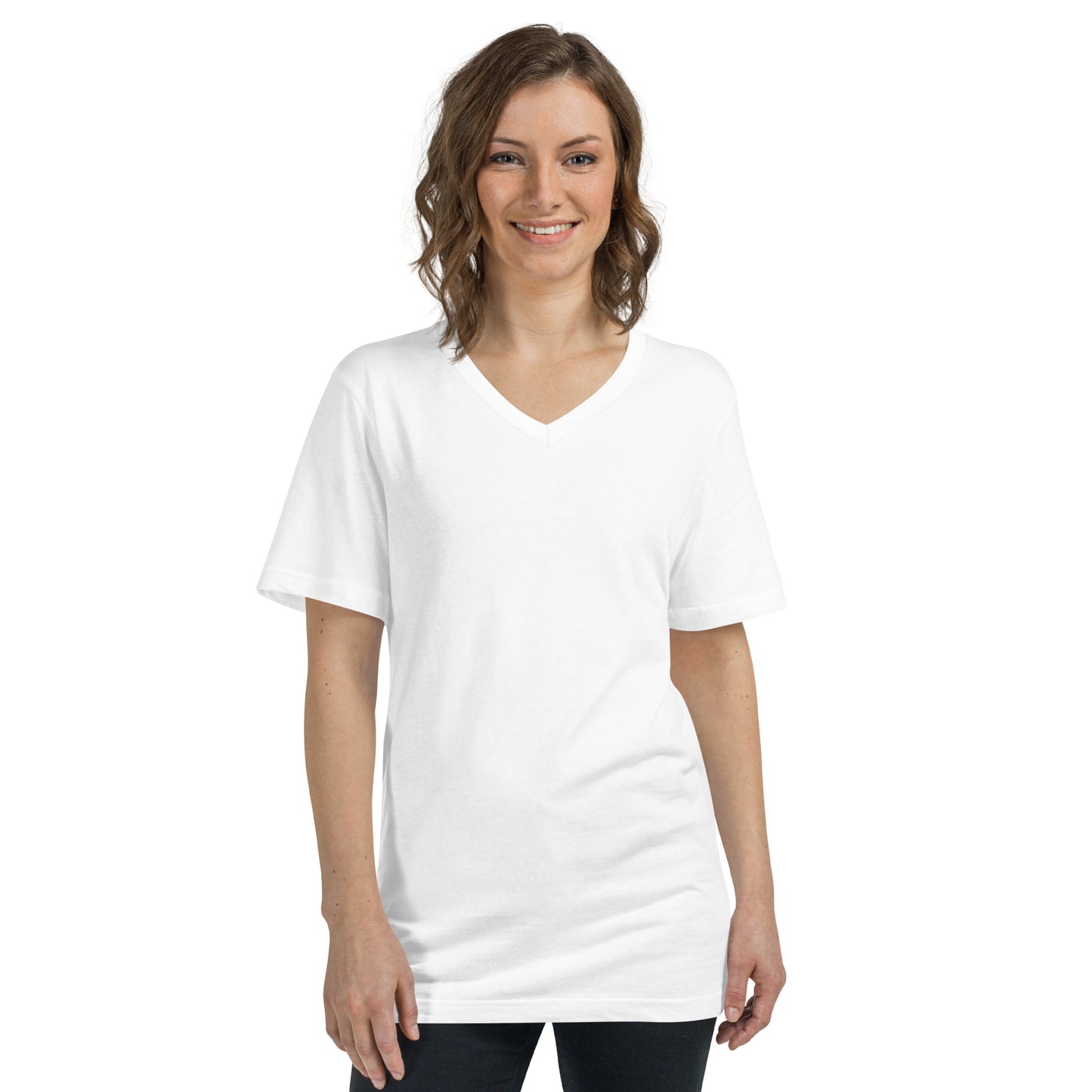 Unisex Short Sleeve V-Neck T-Shirt